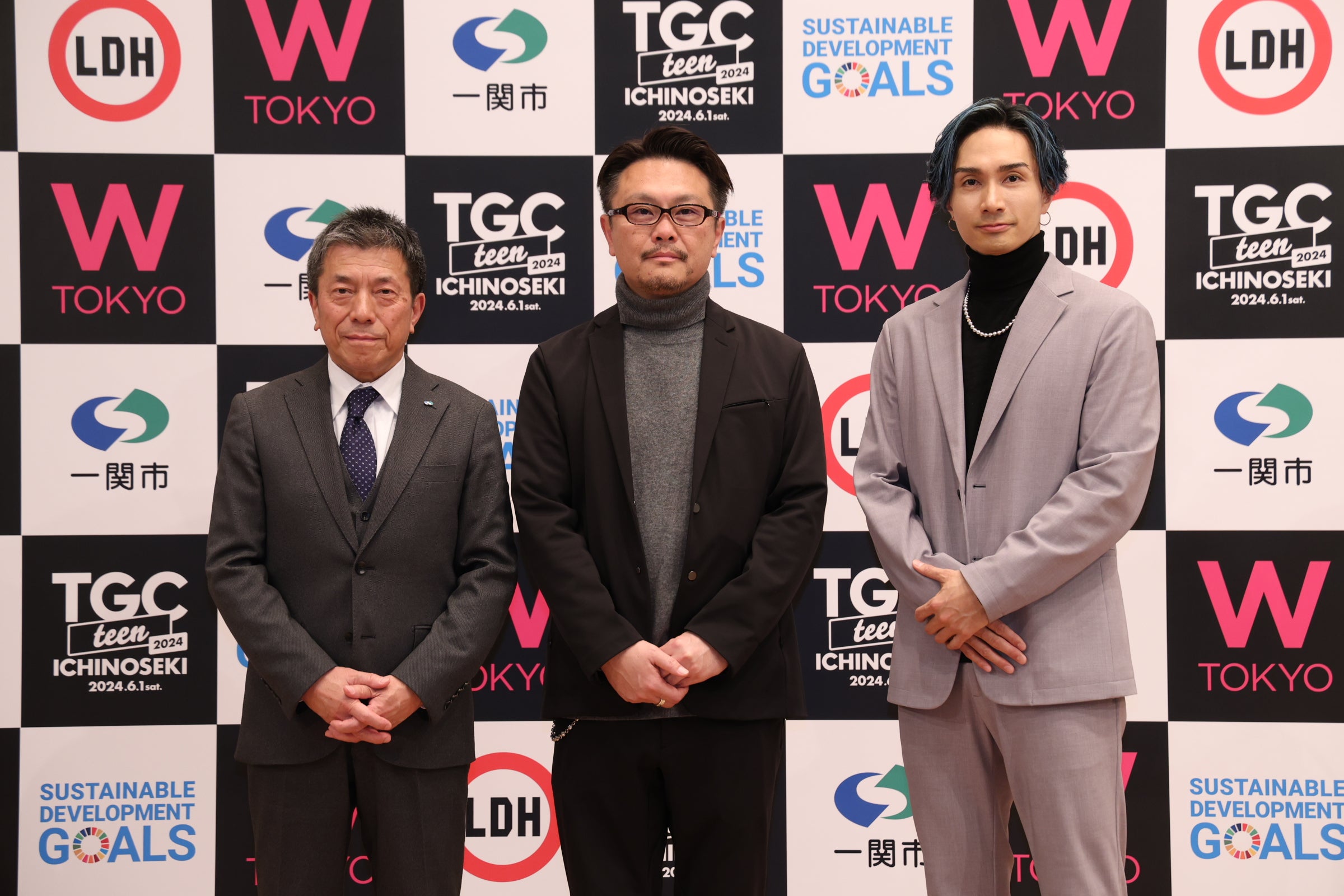佐藤善仁、⻘木充、橘ケンチ（C）W TOKYO×LDH JAPAN 記者発表会