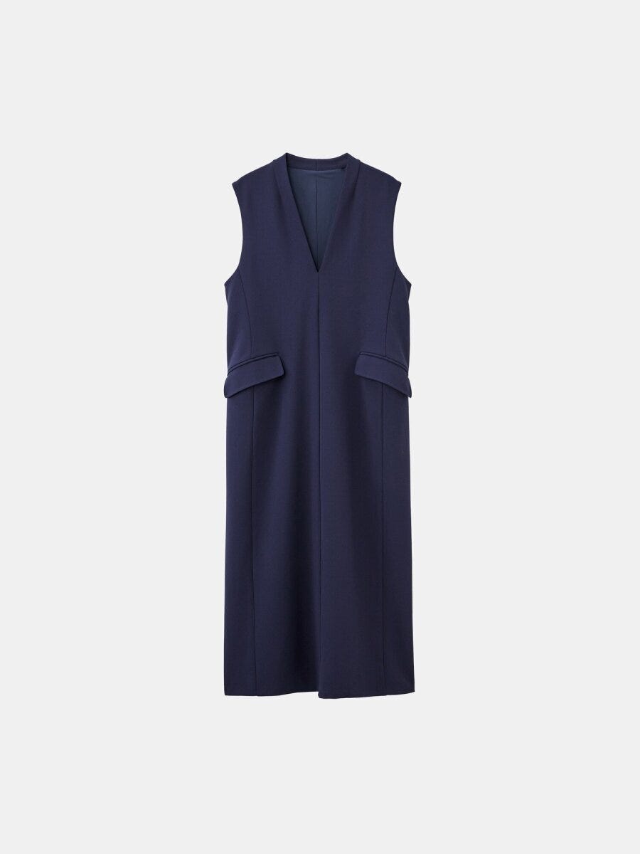 2026春plst大人女性おすすめジョーゼットジャージージャンパーワンピース