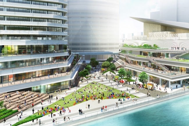 「ウォーターズ竹芝」2020年開業、アトレ竹芝や国内最大級の劇団四季劇場など