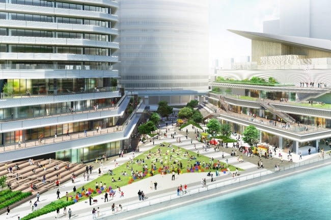 「ウォーターズ竹芝」2020年開業、アトレ竹芝や国内最大級の劇団四季劇場など