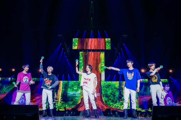 ヒュニンカイ、テヒョン、ヨンジュン、スビン、ボムギュ「TOMORROW X TOGETHER WORLD TOUR<ACT:SWEET MIRAGE>IN JAPAN」4月18日さいたまスーパーアリーナ公演より(P)&(C)BIGHIT MUSIC