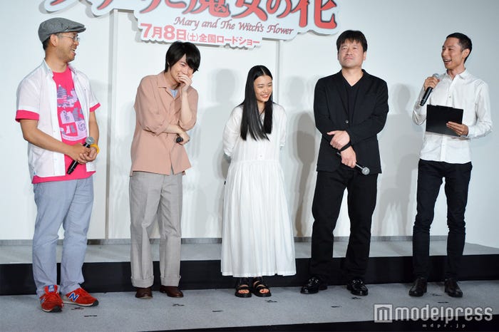 米林宏昌監督、神木隆之介、杉咲花、佐藤二朗、西村義明プロデューサー (C)モデルプレス