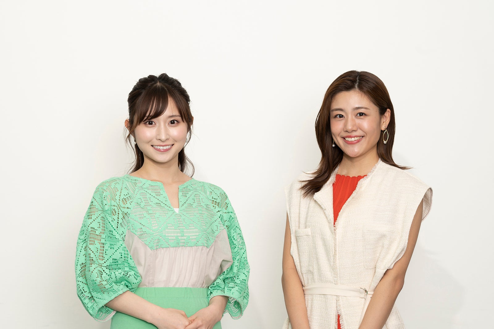 佐藤佳奈アナウンサー、澤口実歩アナウンサー（C）読売テレビ