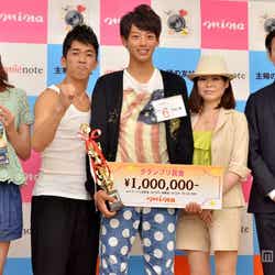 左から:中別府葵、武井壮、竹内崚さん、だいたひかる、「mina」藤村幹央編集長