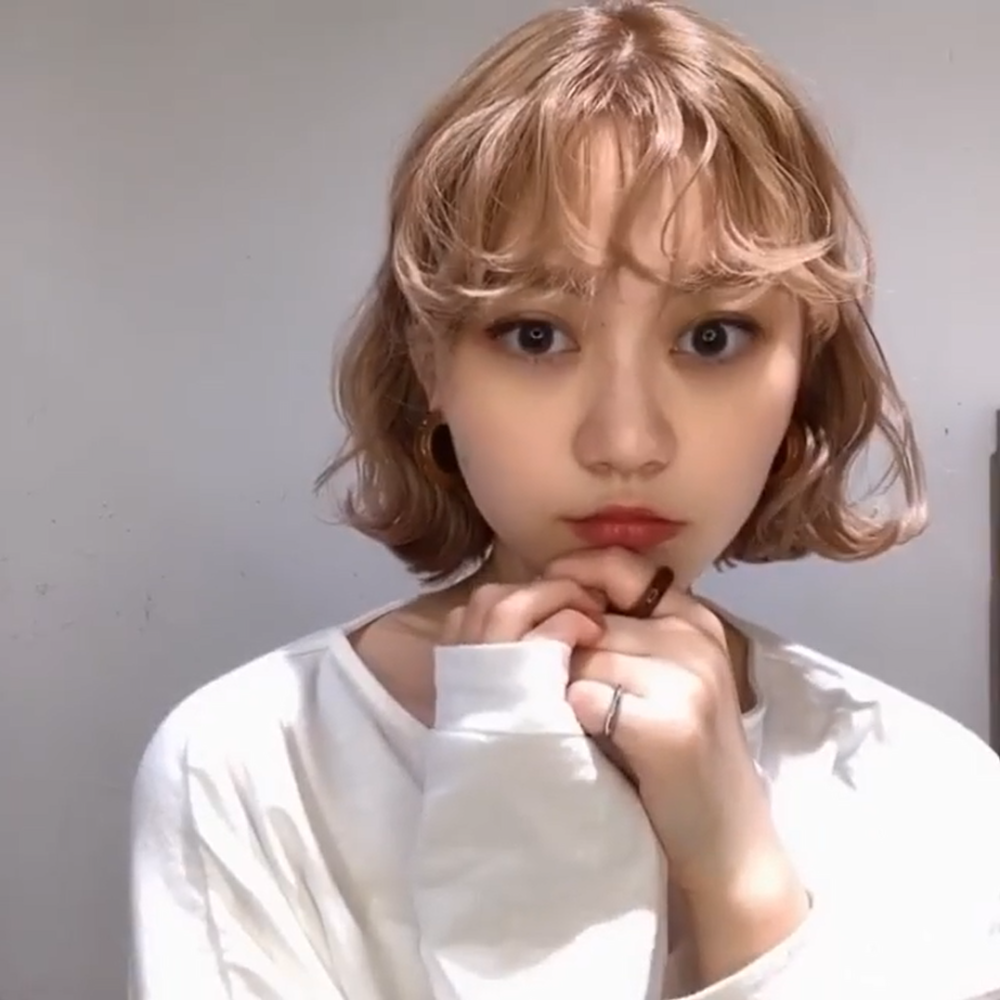 パーマ風くるくる前髪