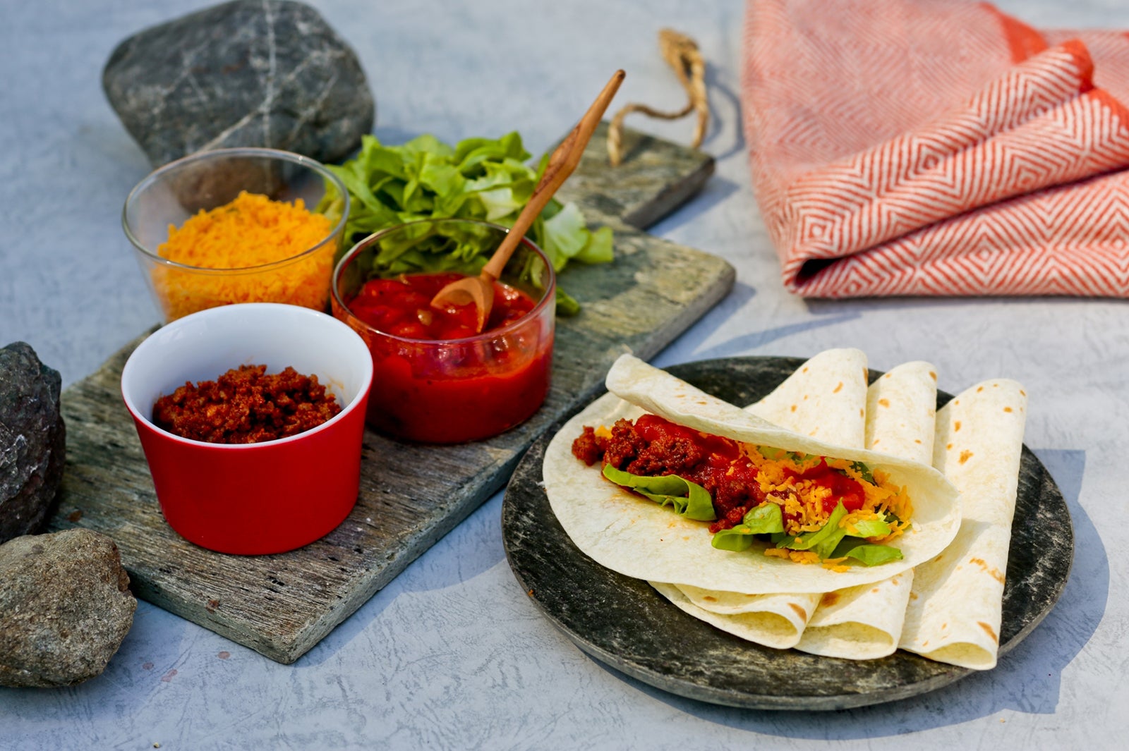 みんなでタコスパーティー！（トルティーヤ4枚1,400円／画像提供：二子玉川ライズ