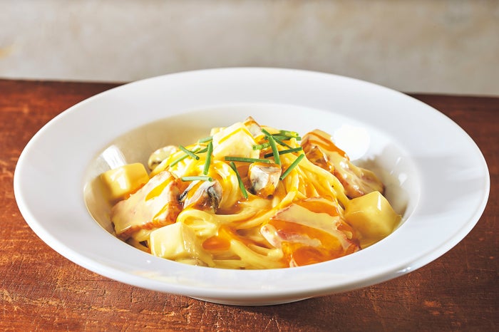 白みそと豆腐のカルボナーラ・スパゲティ／画像提供：ユー・エス・ジェイ