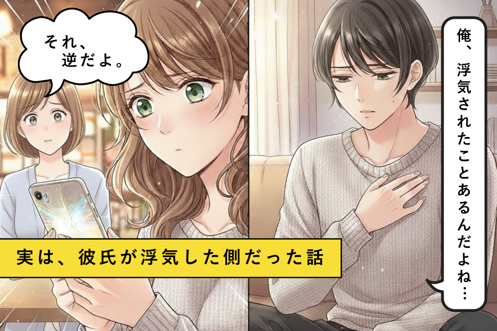 彼「俺、浮気されたことあるんだよね」→実は浮気した側だったと共通の友人から聞いて...