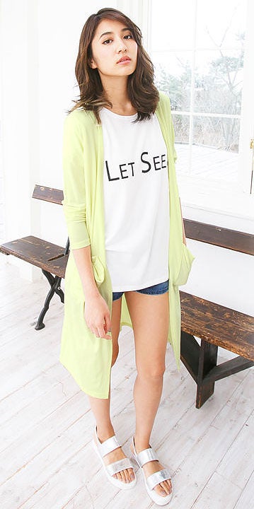 ポケット付ロングカットソーオープンカーディガン/ロングカーデ「神戸レタス」1990円（税込）／画像提供：神戸レタス