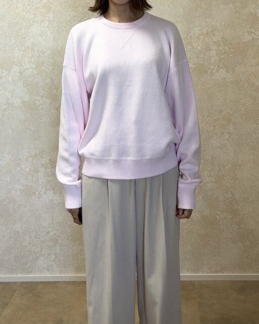 ユニクロスムースコットンクルーネックセーターMサイズ着用丈感