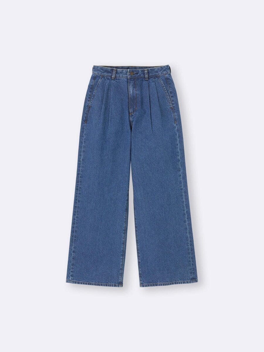 デニムタックトラウザー 2026gu春値下げデニムタックトラウザー