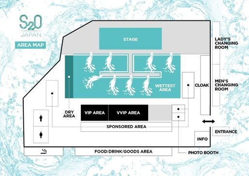 会場エリアマップ/画像提供:S2O JAPAN SONGKRAN MUSIC FESTIVAL 2018実行委員会