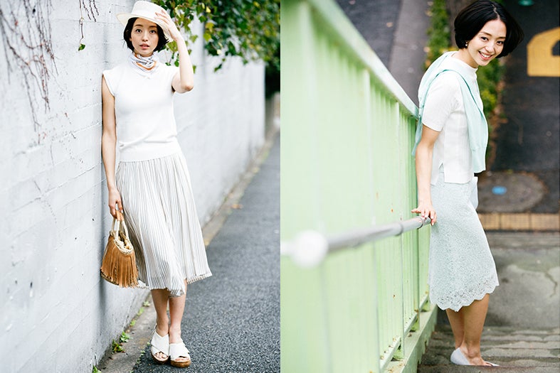 最旬の“大人フェミニン”！プリーツ＆レーススカートの着こなし方