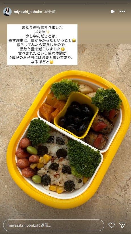 宮崎宣子Instagramストーリーズより