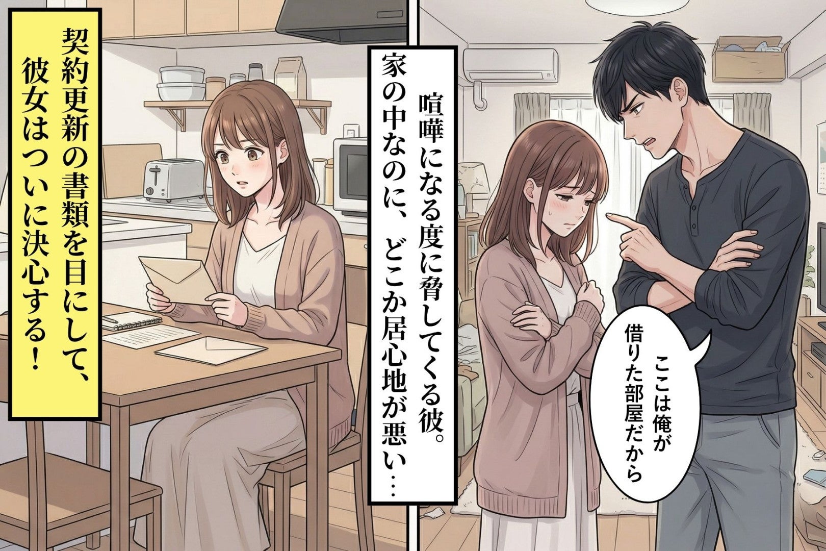 喧嘩になる度に「俺が借りた部屋」と脅してくる彼。契約更新まで私はひっそりある準備を進めて…