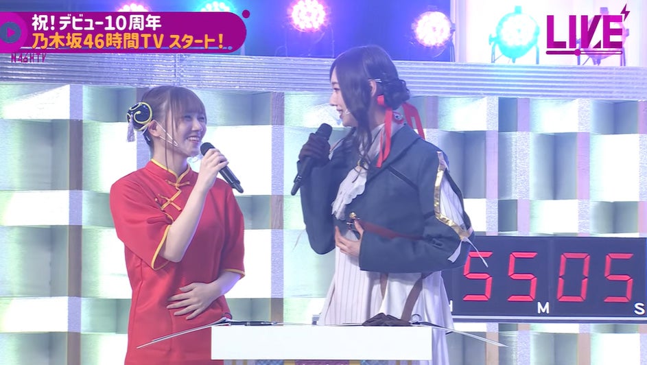 田村真佑・梅澤美波／乃木坂46YouTubeチャンネル「乃木坂配信中」乃木坂46時間TVより