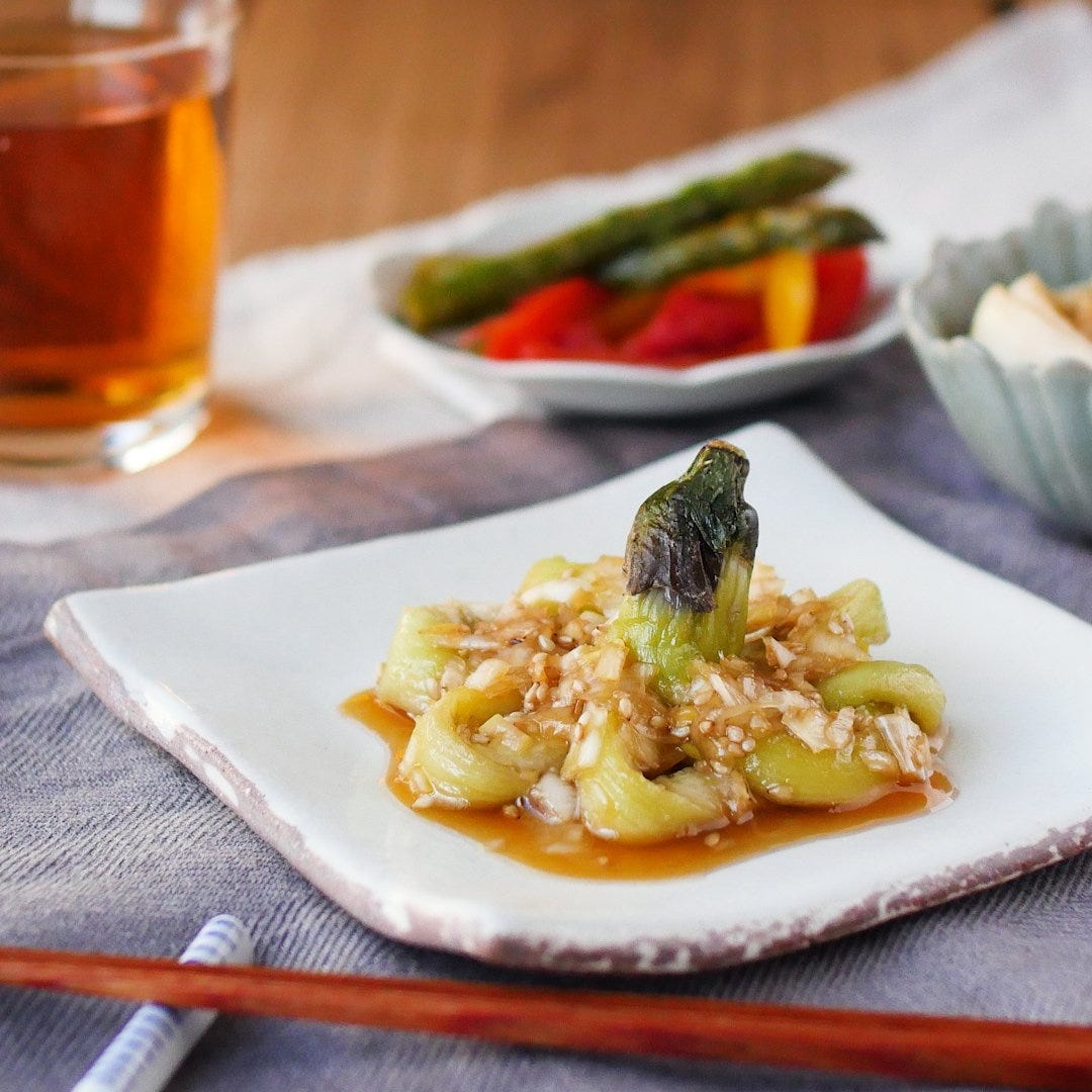 レンジで簡単!茶せん蒸しなす