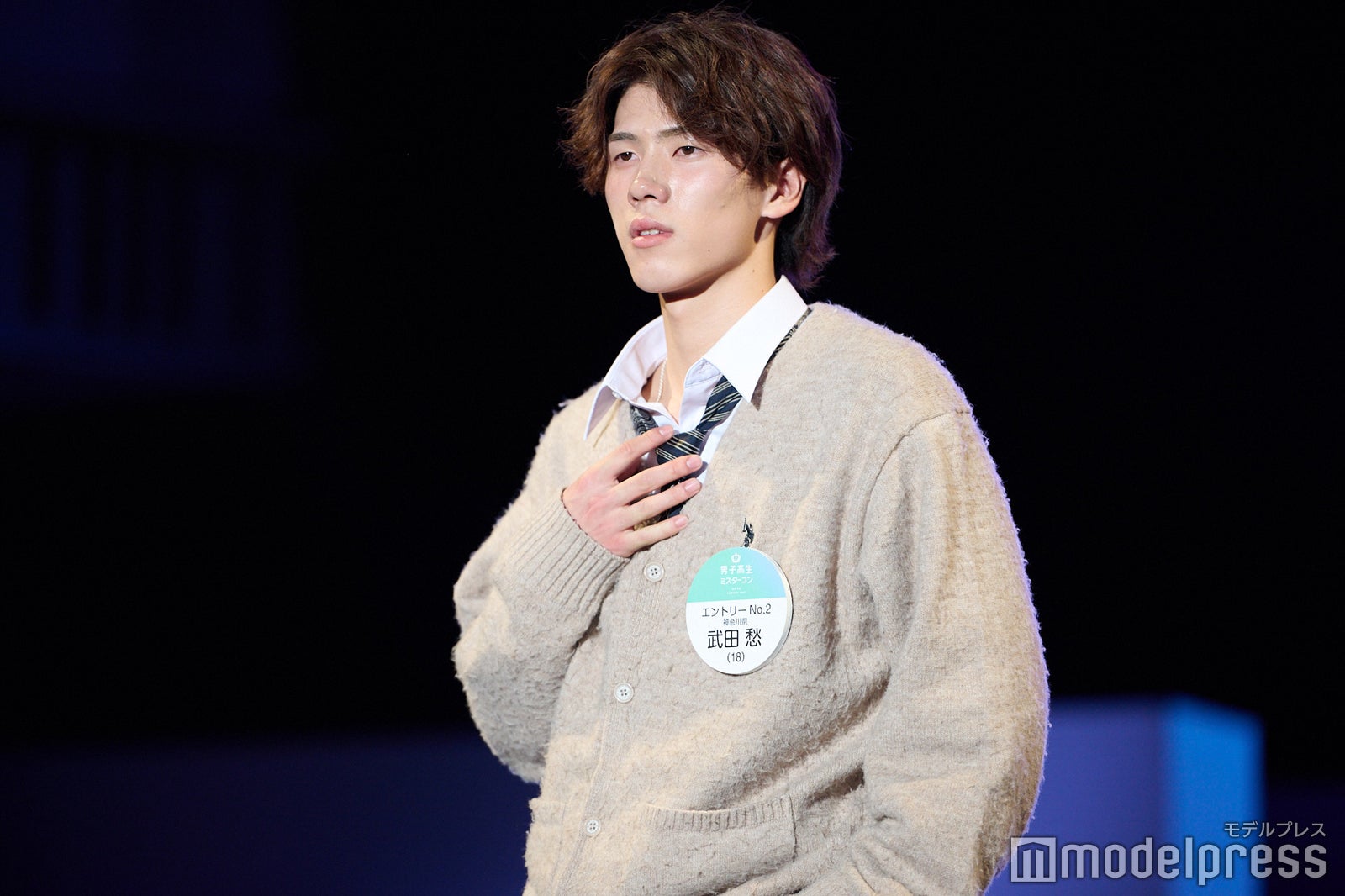 武田愁くん「男子高生ミスターコン2023」ファイナル審査の様子（C）モデルプレス