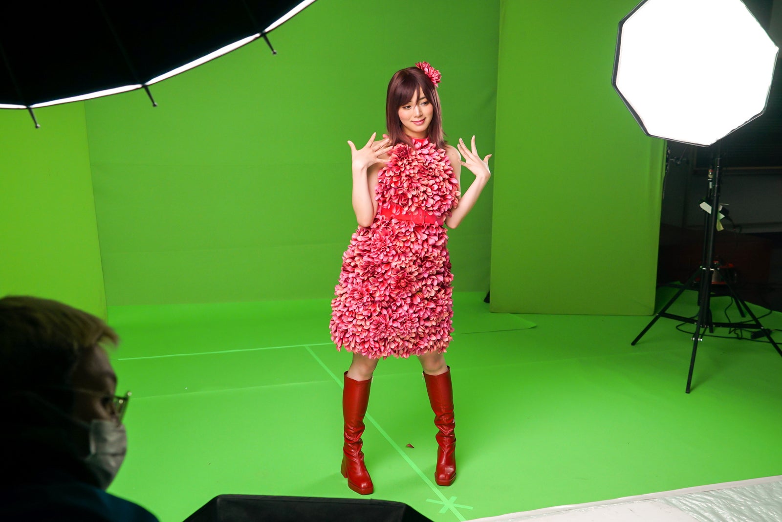 池田エライザ／新CM 撮影の様子（提供画像）