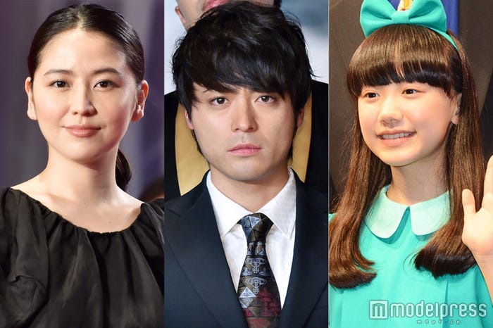 語りを務めた長澤まさみ、ドラマの主演の山田孝之、ドラマ内で製作される映画の主演の芦田愛菜 (C)モデルプレス