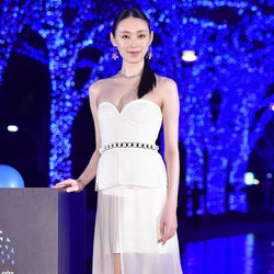 栗山千明、美脚&谷間大胆披露ドレスで登場 クリスマスの予定明かす
