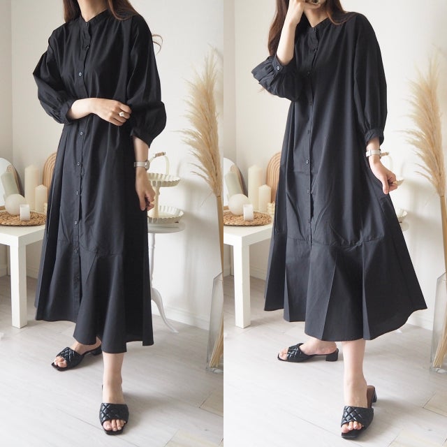 白シャツワンピはもう卒業 長く着られるgu 黒ワンピース でng Okバランスコーデ モデルプレス