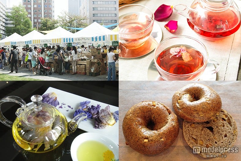 お洒落にティーブレイクを楽しむマルシェ開催 旬素材のスイーツも