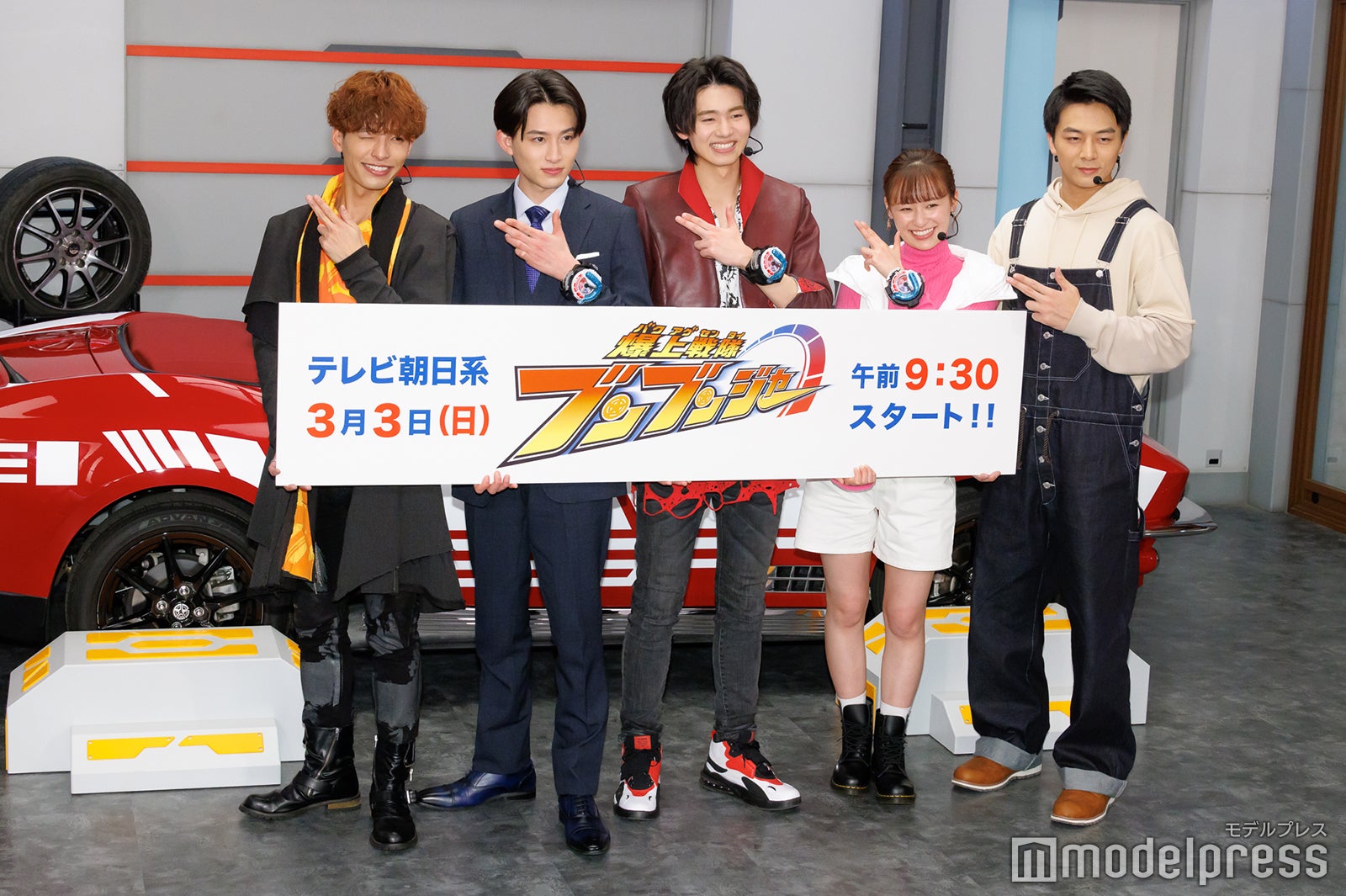 （左から）相馬理、葉山侑樹、井内悠陽、鈴木美羽、齋藤璃佑（C）モデルプレス