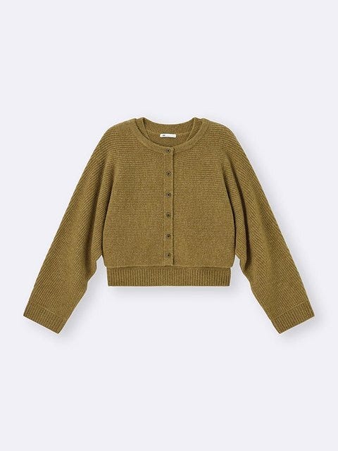 GU パフニット2ピースカーディガン GUのパフニット2ピースカーディガン