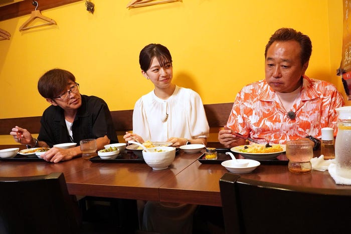 大竹一樹、齋藤陽アナウンサー、三村マサカズ(C)テレビ東京