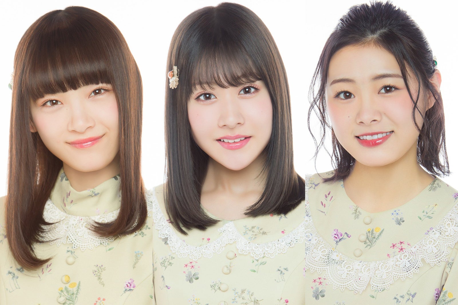 速報で16位までにランクインした太野彩香、加藤美南、長谷川玲奈（C）AKS