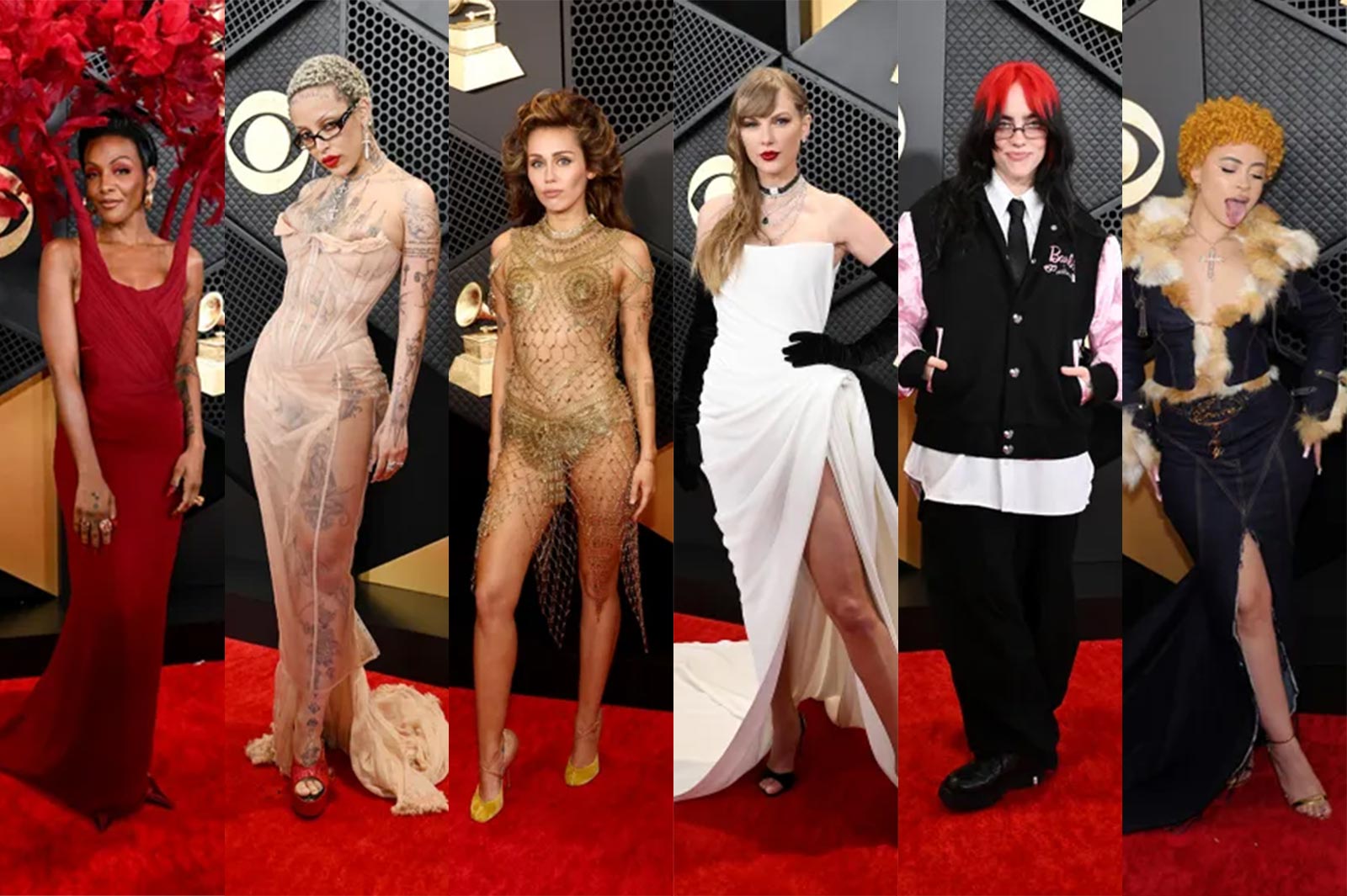 マイリーは‟全身安全ピンドレス”、テイラーは‟匂わせ”？注目ポイントたっぷり「第66回グラミー賞」レッドカーペット