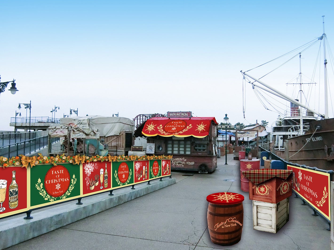 「テイスト・オブ・クリスマス 」のデコレーション／東京ディズニーシー※イメージ （C）Disney