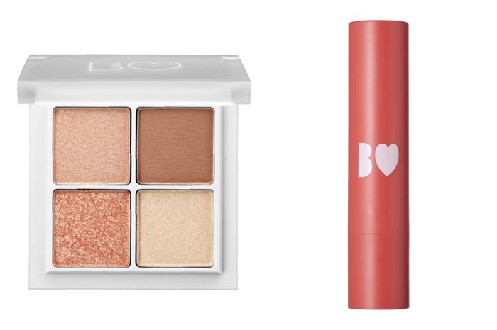 「THE アイパレ01 本命のブラウン」「つやぷるリップ08 告白PINK」をセットで2名様にプレゼント(提供写真)