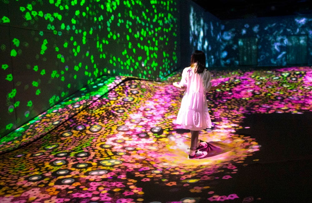 ふわふわな地形のつぶつぶの地層 - A Whole Year per Year／画像提供：チームラボ