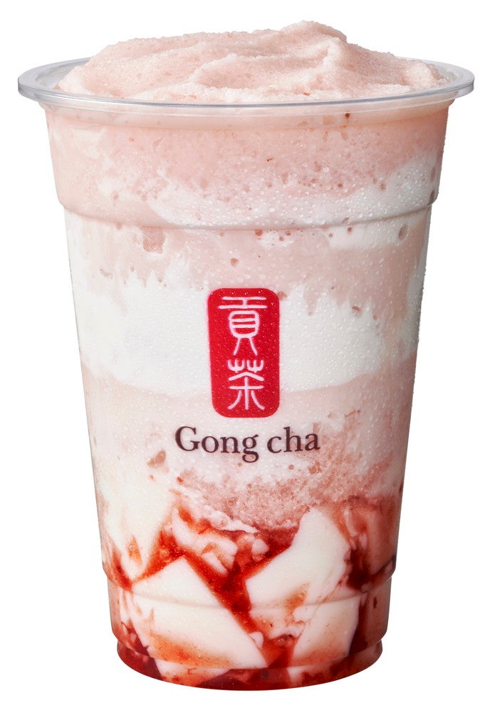 いちご杏仁 阿里山 フローズンミルクティー600円／画像提供：ゴンチャ ジャパン