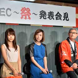左から:有村架純、戸田恵梨香、堤幸彦監督