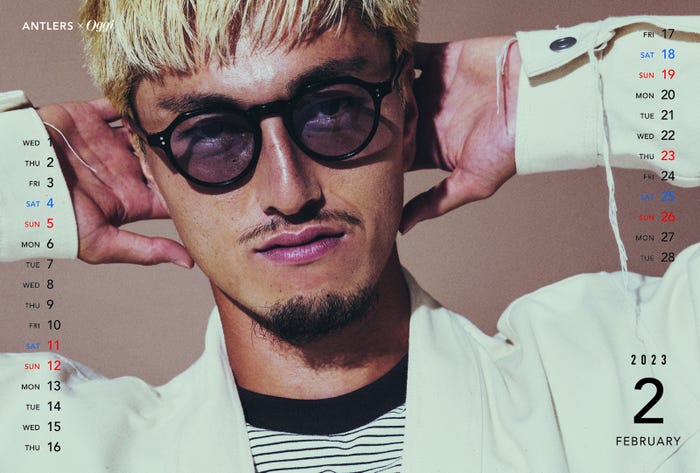 鹿島アントラーズの選手のカレンダー (画像提供:小学館)