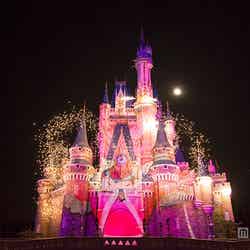 花火が偶然ハート型に写った奇跡の1枚「ワンス・アポン・ア・タイム」（C）Disney