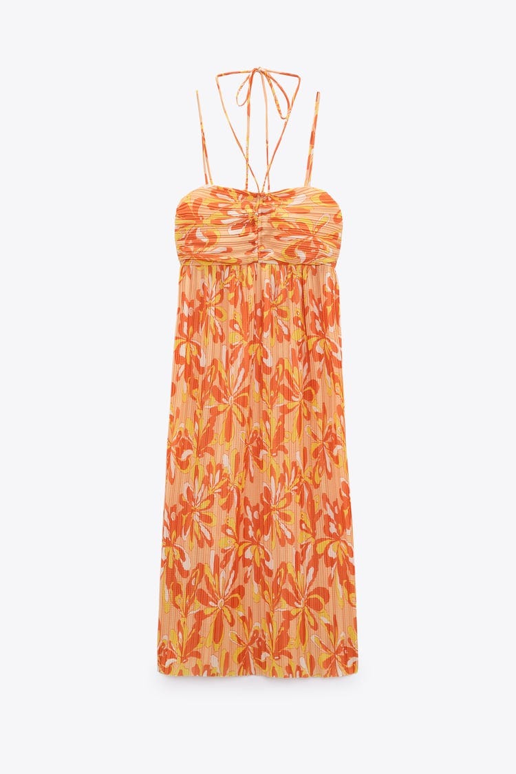 Zara コーデが映える レトロ柄ワンピース 4選 夏はオレンジに注目 モデルプレス