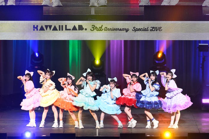 CUTIE STREET「KAWAII LAB. 3rd Anniversary Special LIVE 〜わたし“たち”の一番かわいいところ〜 supported by UP-T」より/PHOTO:ヨシモリユウナ、高田真希子、下山春香