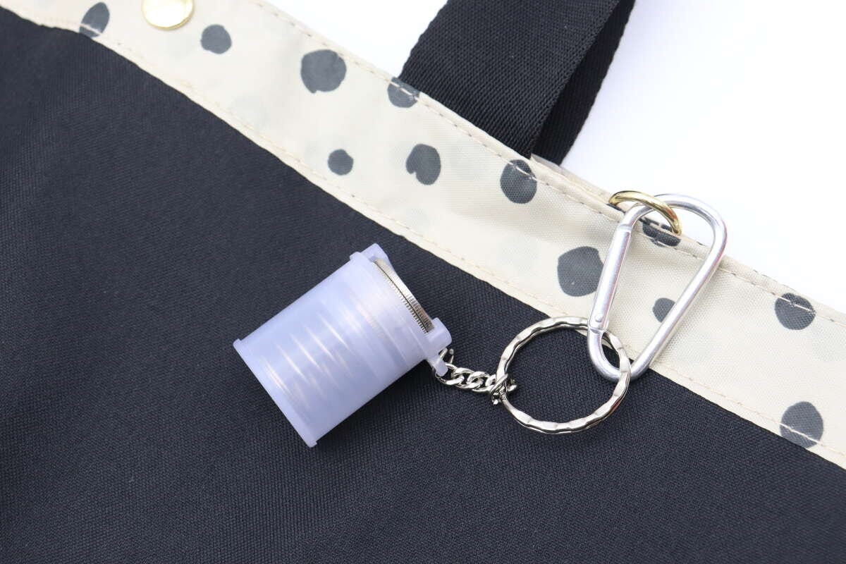 コイン収納キーホルダー（バネ式）　使用例