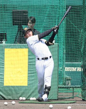 阪神 立石がフリー打撃再開、41スイングで5発