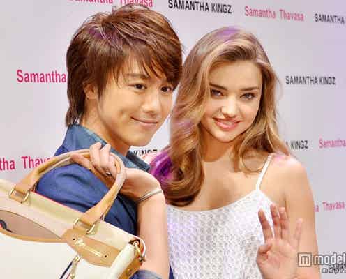 ミランダ・カー&EXILE・TAKAHIROと公の場で初2ショット