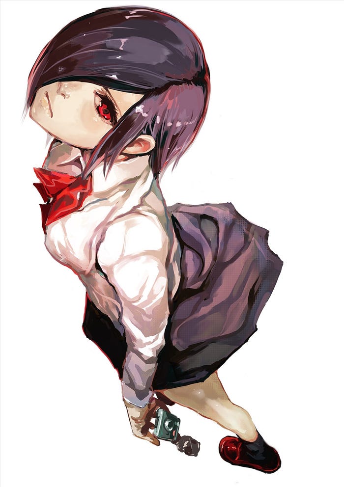 清水富美加演じる霧嶋董香の原作ビジュアル(C)2017「東京喰種」製作委員会(Ç)石田スイ/集英社