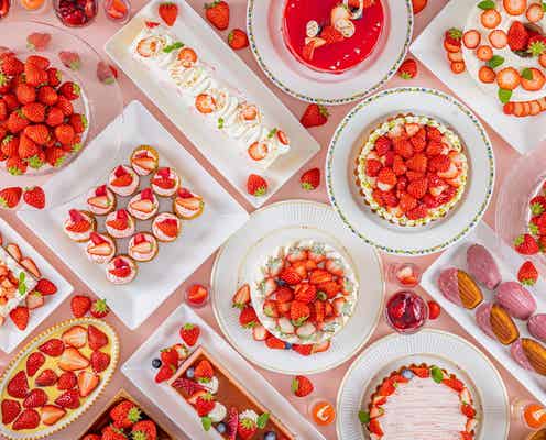 静岡でストロベリースイーツブッフェ、苺主役のケーキやパフェ&ランチが食べ放題
