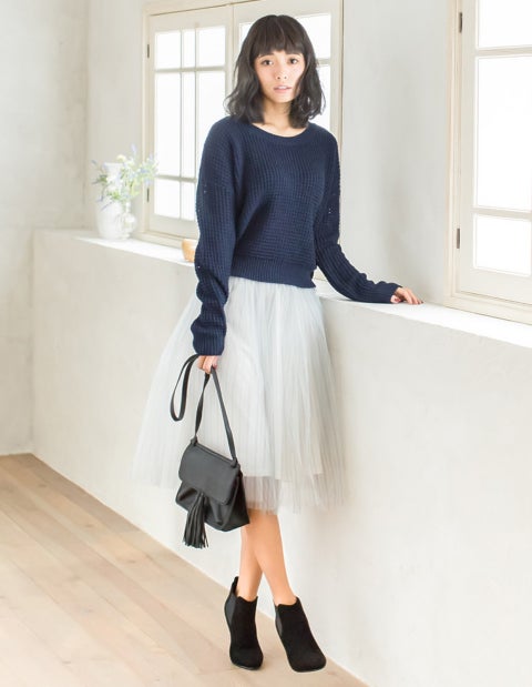 ストライプチュールスカート「Re:EDIT by GALSTAR」2,798円(税込)／画像提供：Re:EDIT by GALSTAR