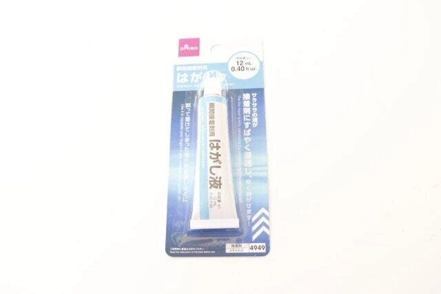 ダイソーの瞬間接着剤用はがし液（12mL）のパッケージ