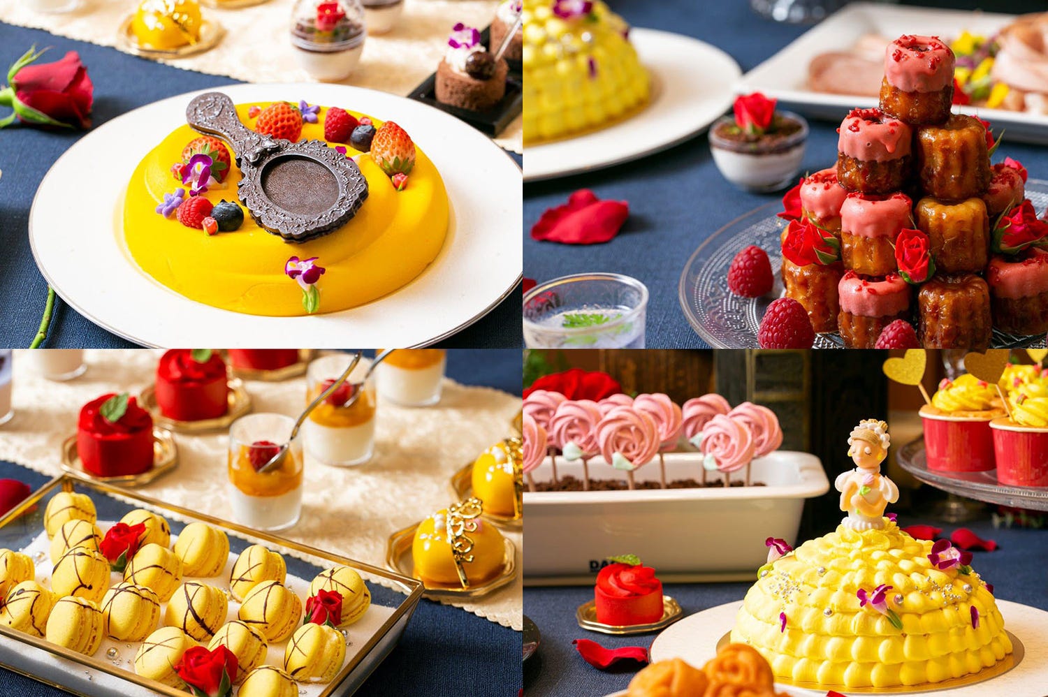 「美女と野獣」のバラやプリンセスのデザートが可愛すぎ デザートブッフェを期間限定で開催