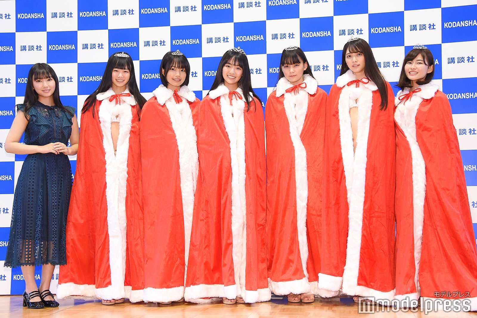 （左から）沢口愛華、ぴーぴる、夏目綾、豊田ルナ、吉澤遥奈、山口はのん、桜田茉央 （C）モデルプレス